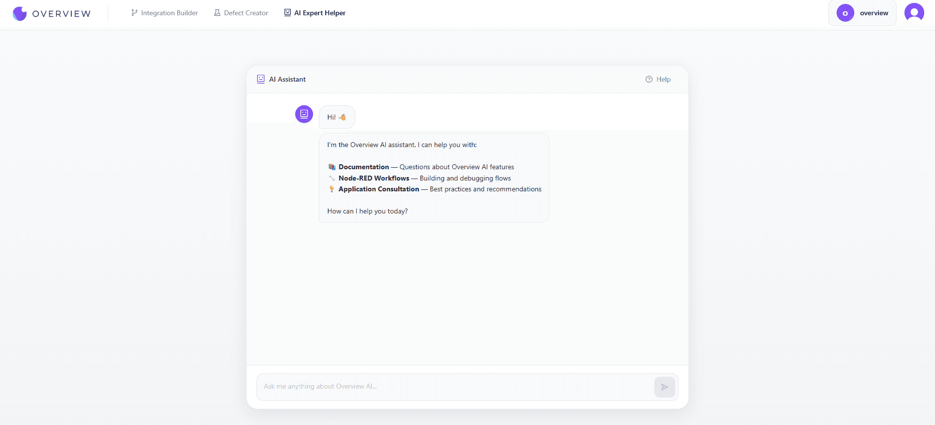 OV AI Expert Helper: Your Intelligent Assistant for Vision Inspection | Overview AI