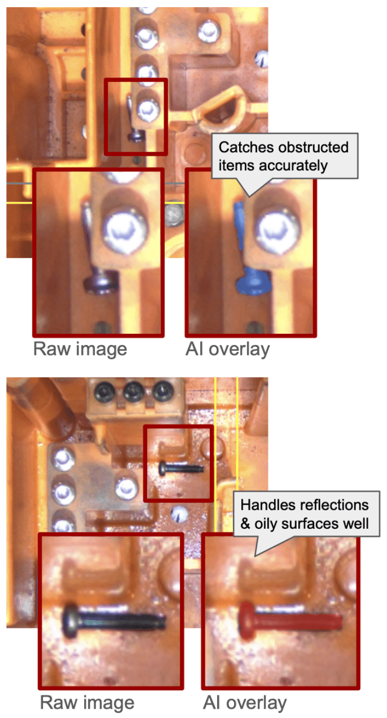 AI Bolt & Fastener Inspection on Reflective Surfaces