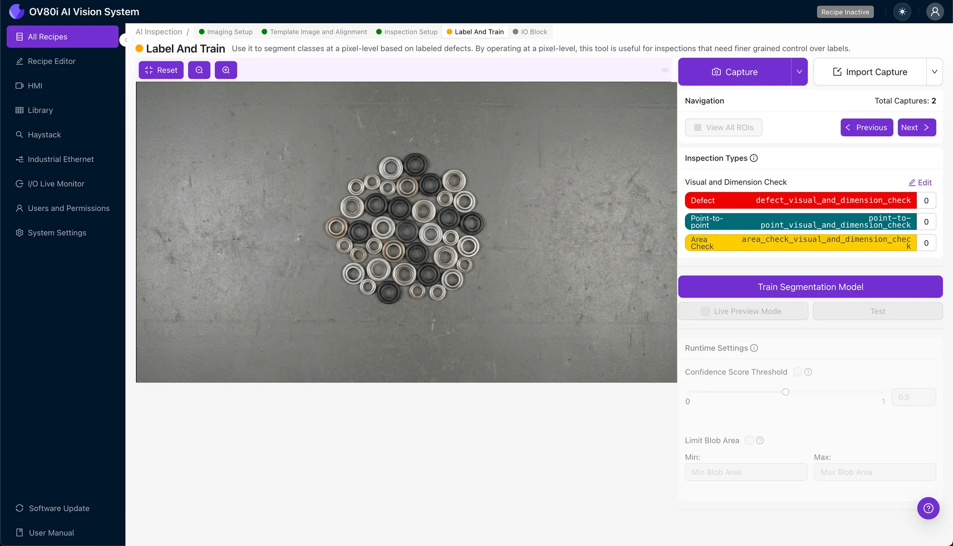 Etiquetando imágenes de ojales como Buenas o Malas