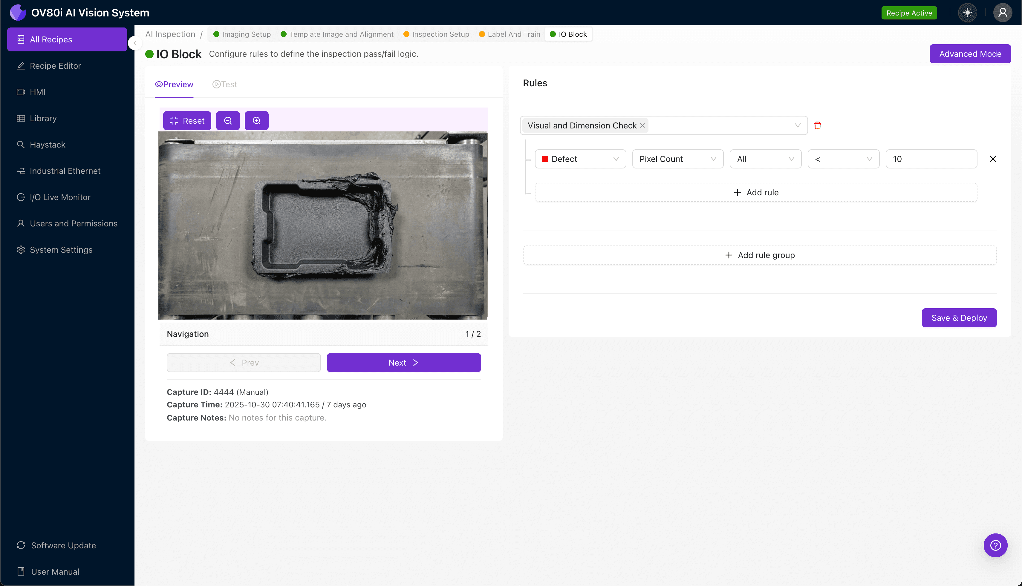 AI Vision Inspection for Over-Packed Molded Inserts