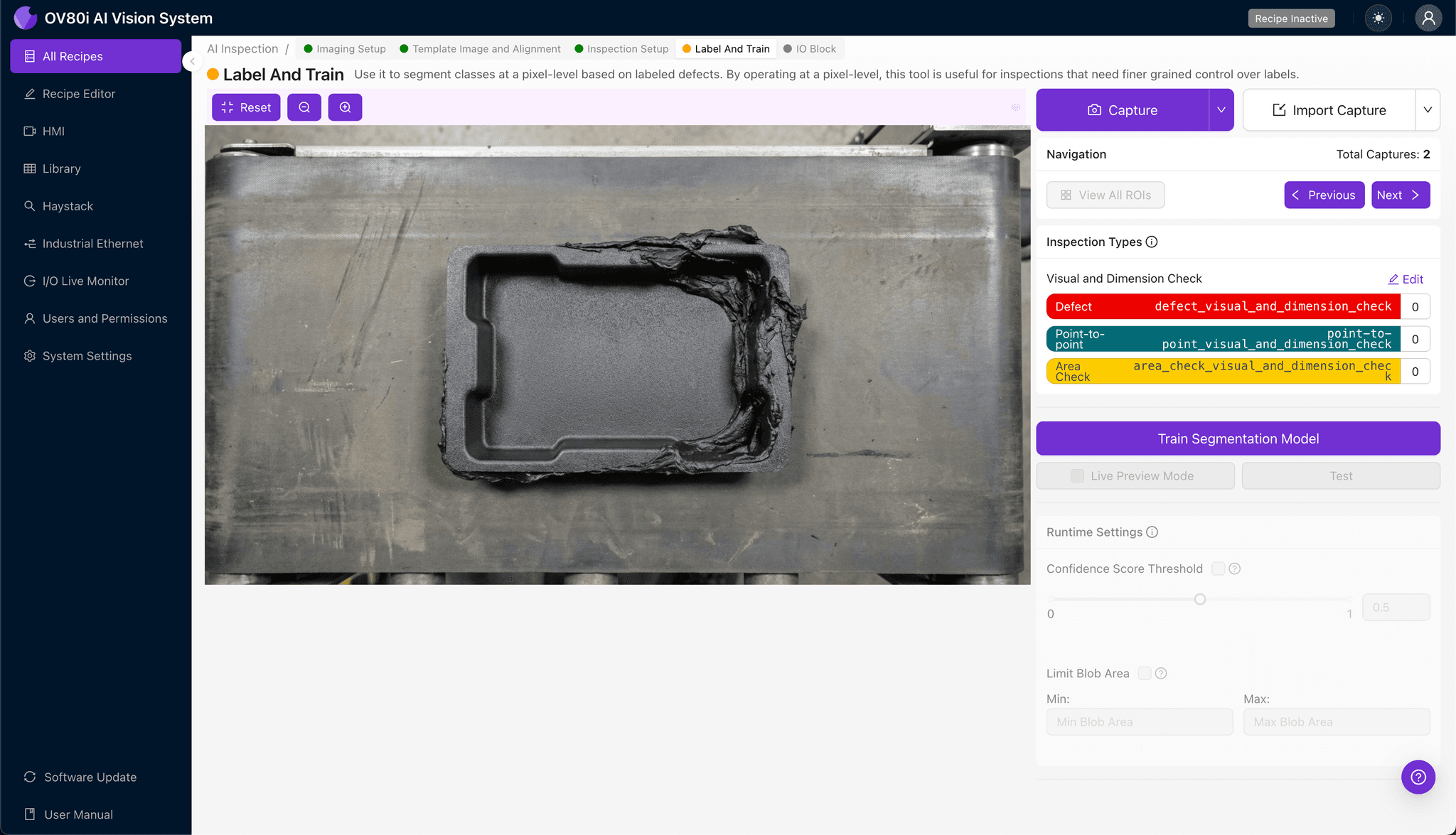 Pass/fail rule configuration for automated over-packing rejection