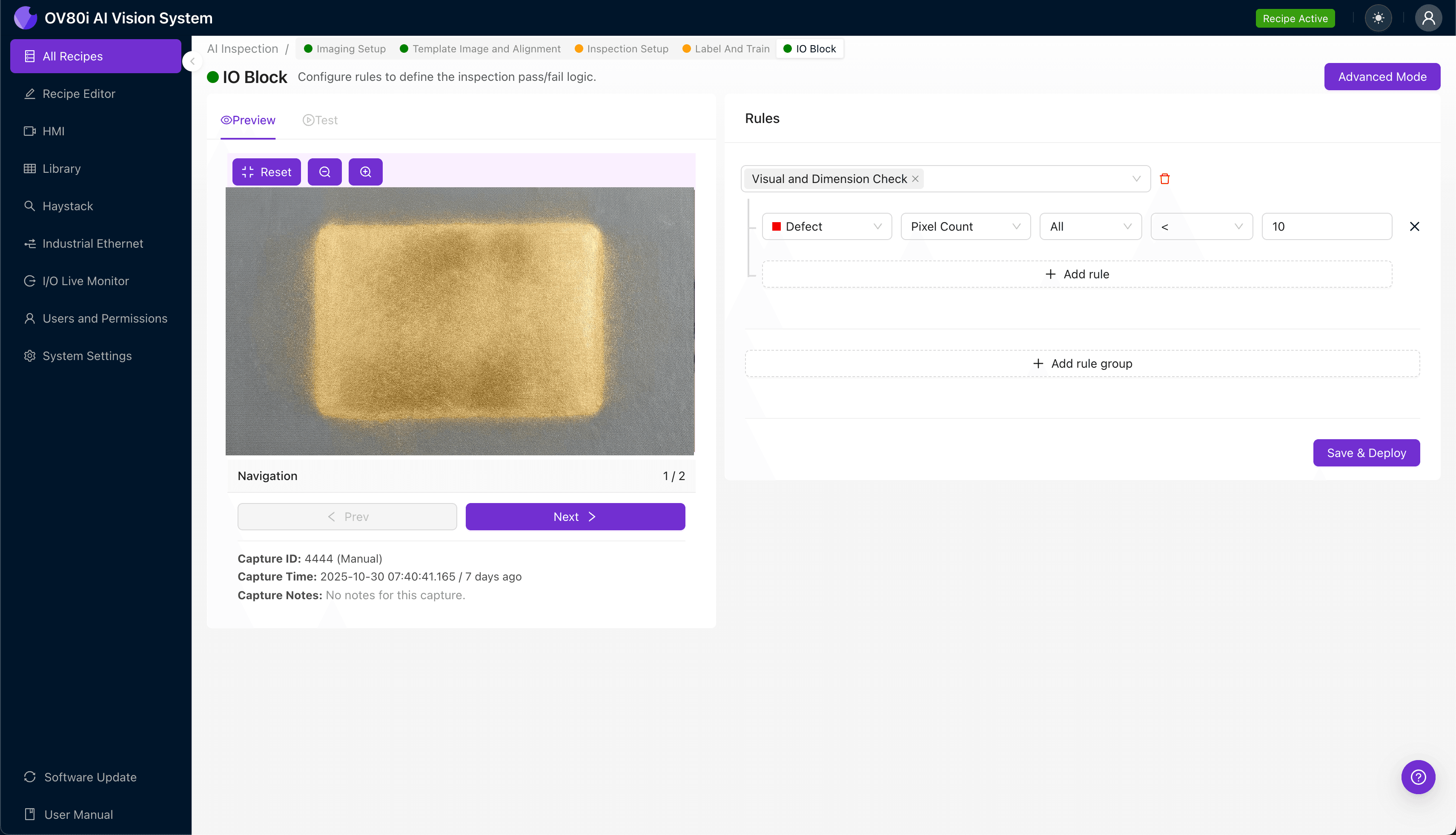 How to Inspect Selective Gold Zone with Blurred Boundary Using AI Vision