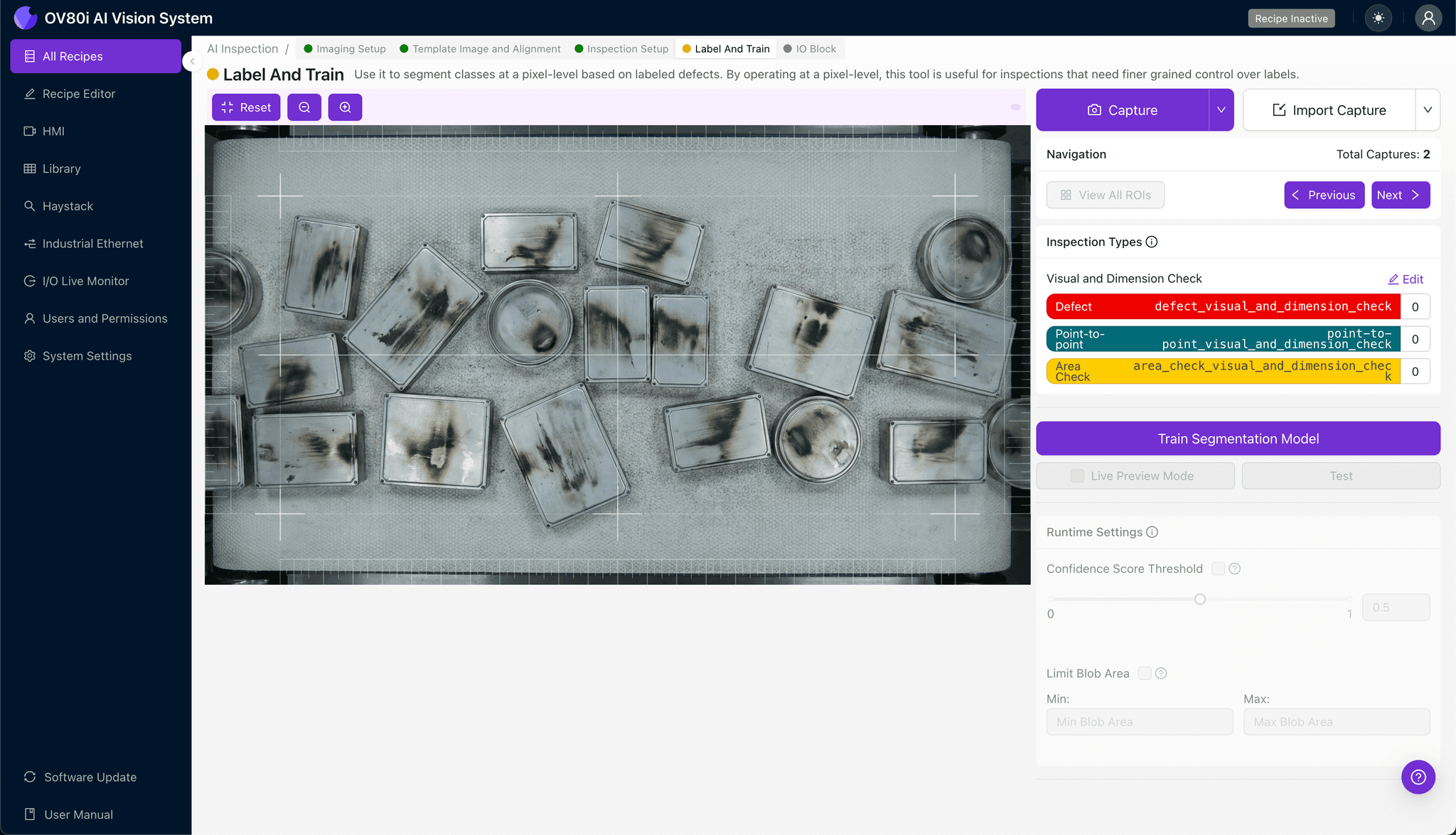 Rule configuration for automated diesel effect defect rejection