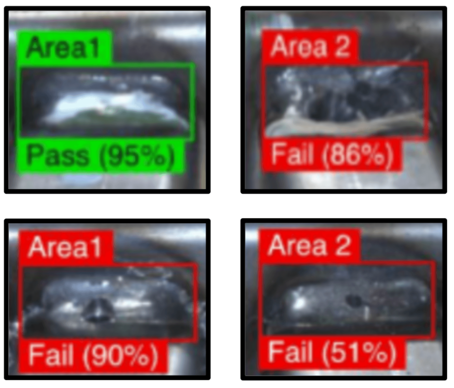 AI detecting crack defects in welded joints