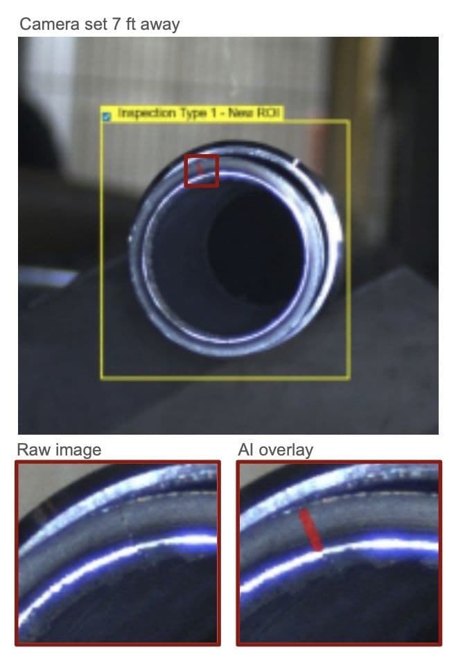 Industrial Pipe Face Inspection - Manufacturing case study image showing ensuring weld quality and dimensional accuracy in critical pipe connections