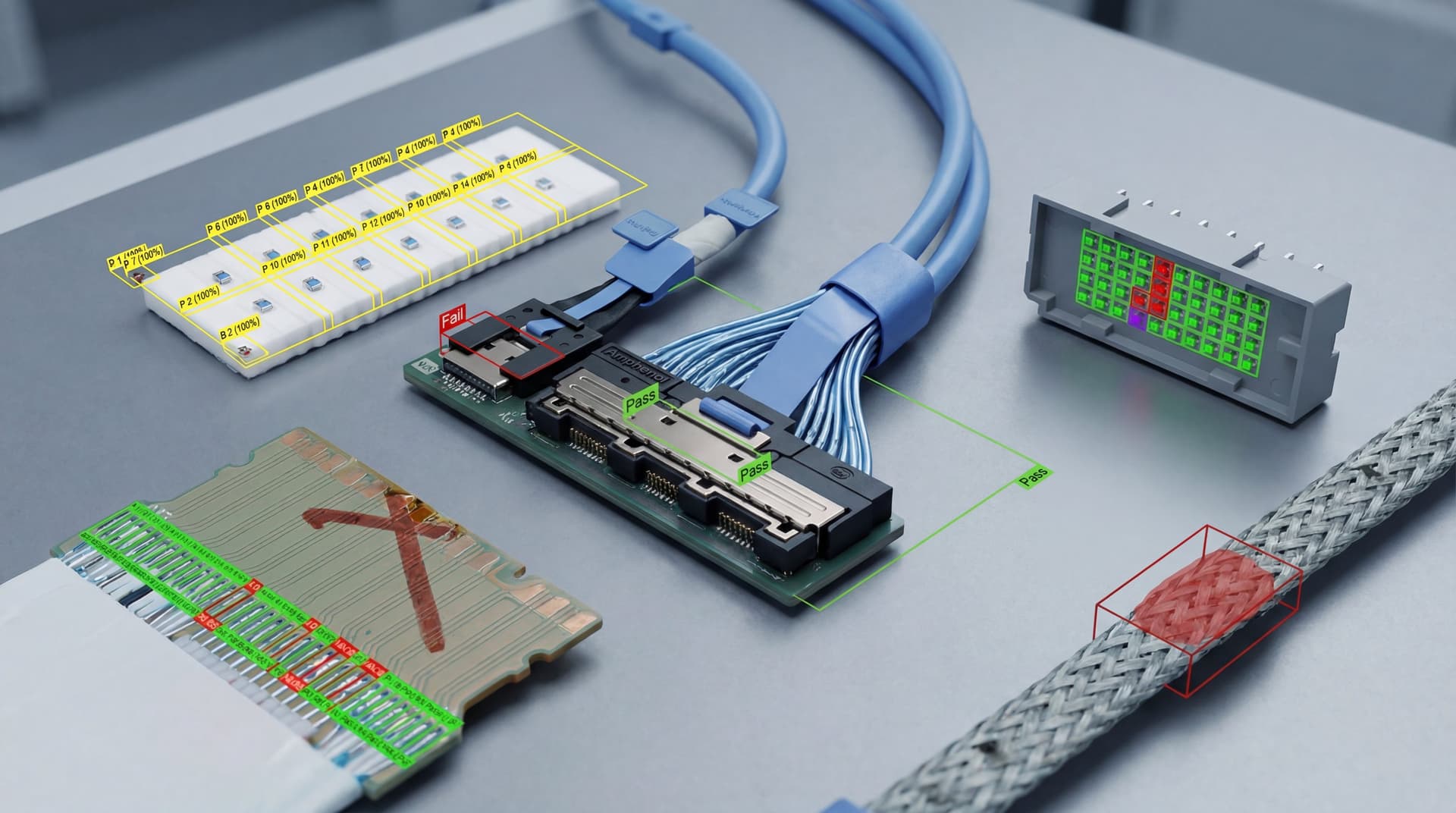 Connector and electronics manufacturing AI vision inspection