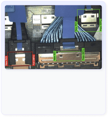 AI-powered assembly verification system detecting component placement, orientation, and missing parts in real-time manufacturing