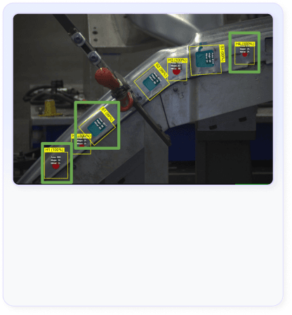 AI vision system performing simultaneous multi-point inspection across multiple manufacturing stations for comprehensive quality control