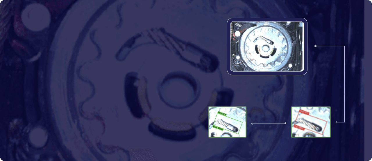 Example of defect inspection