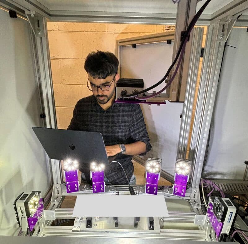 Overview.ai engineer on-site at customer factory