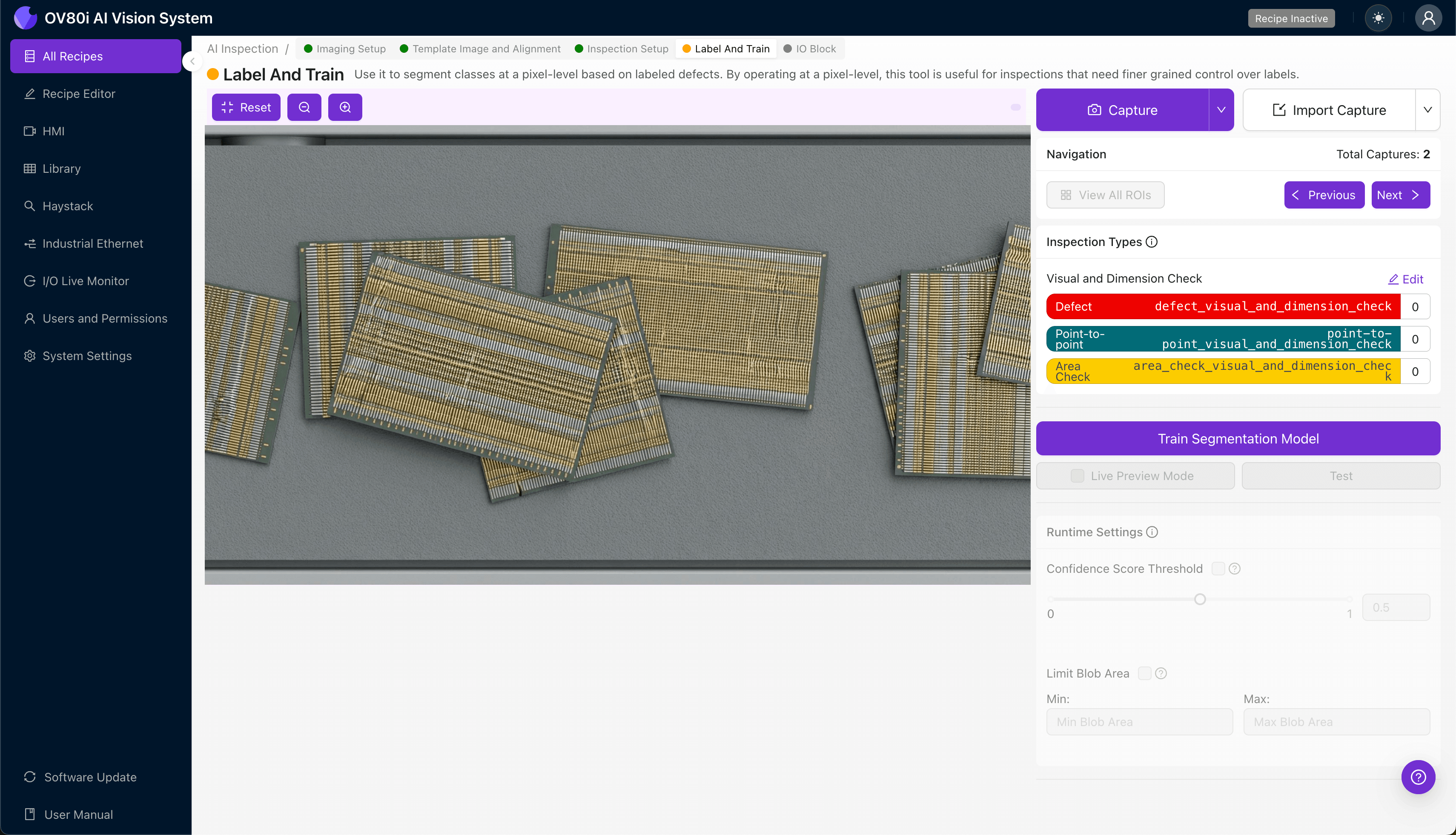 Configuring pass/fail rules for automated inspection