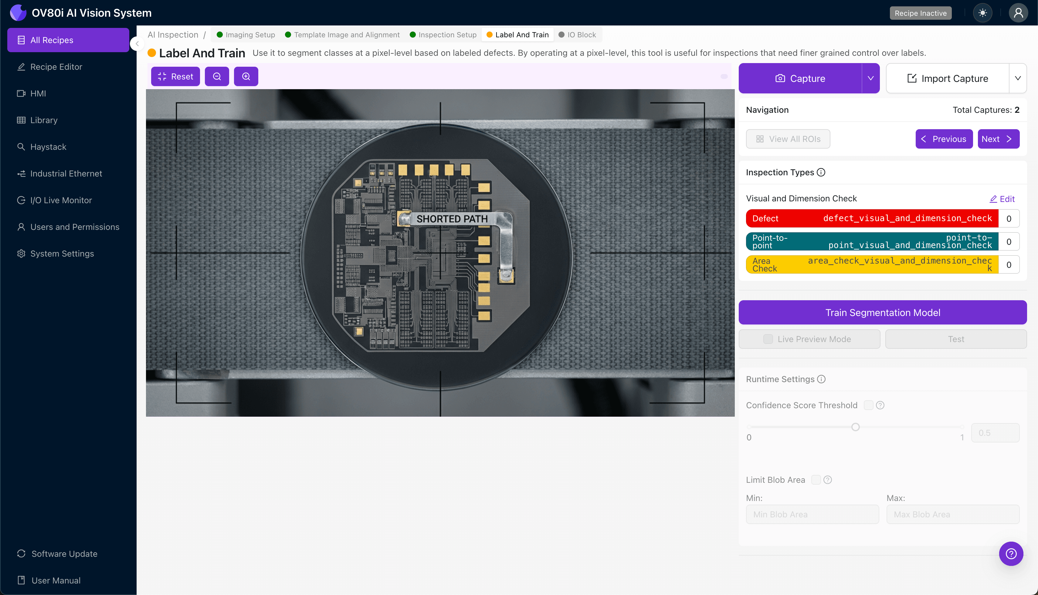 Creating pass/fail rules for wafer signal-to-ground short inspection