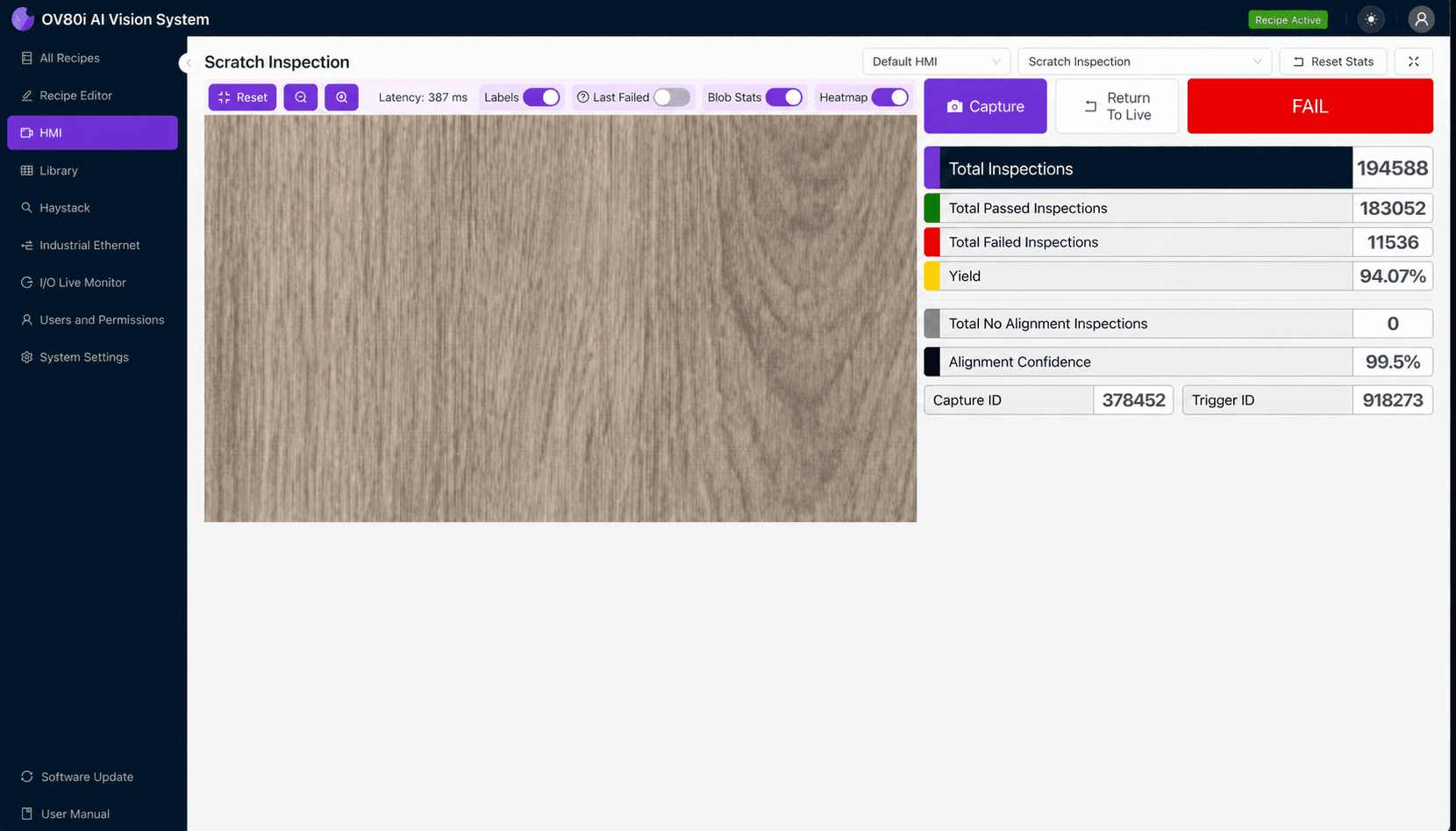 Wood flooring scratch inspection across finishes via style transfer