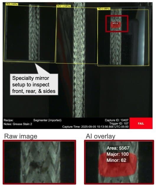 High-Voltage Wire Braid Defect Detection High-Voltage Wire Braid Defect Detection — Connectors defect inspection example