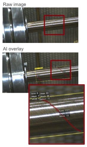 Hose Braiding Wire Gap Inspection Hose Braiding Wire Gap Inspection — Connectors defect inspection example