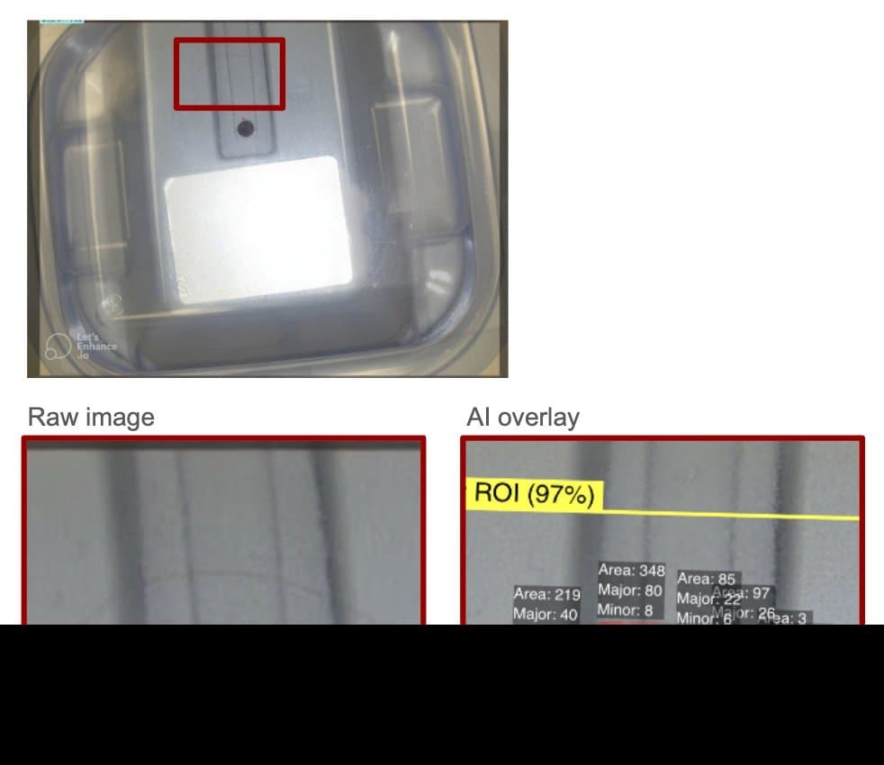 Medical Part Contaminant Scan Medical Part Contaminant Scan — Medical defect inspection example