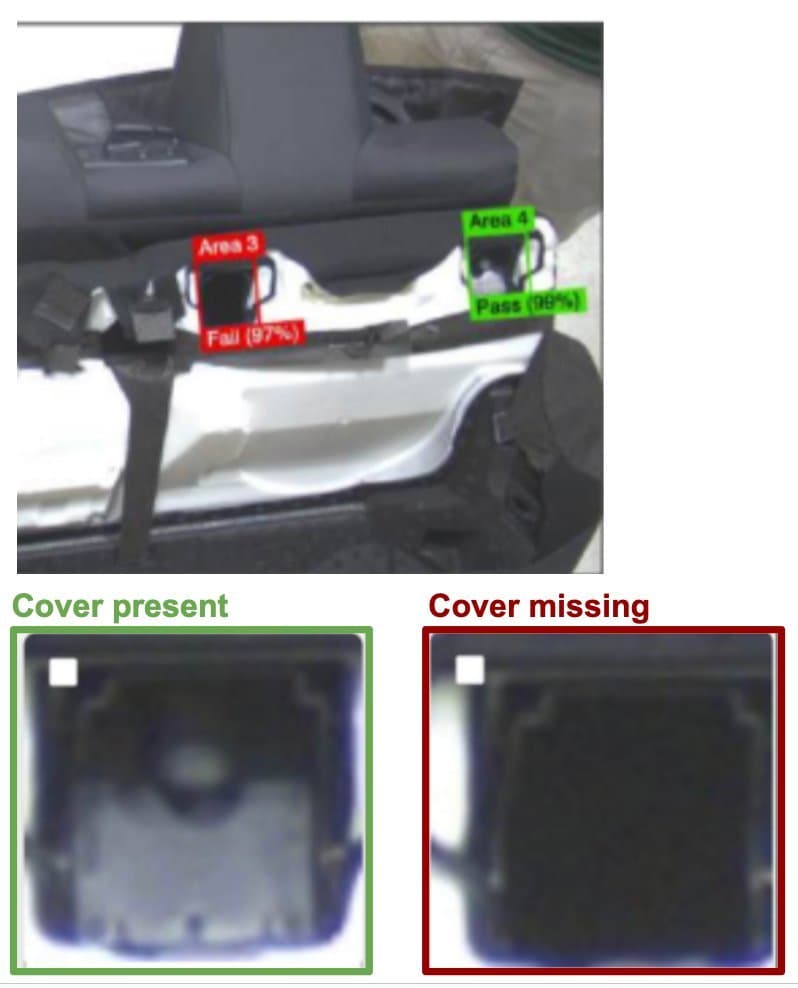 Seat Belt Cover Presence Seat Belt Cover Presence — Automotive defect inspection example