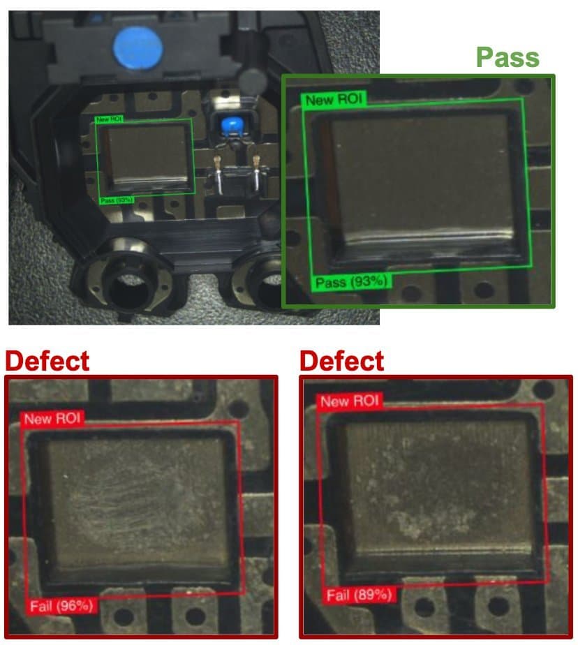 Sensor Surface Scratch Finder Sensor Surface Scratch Finder — Electronics defect inspection example