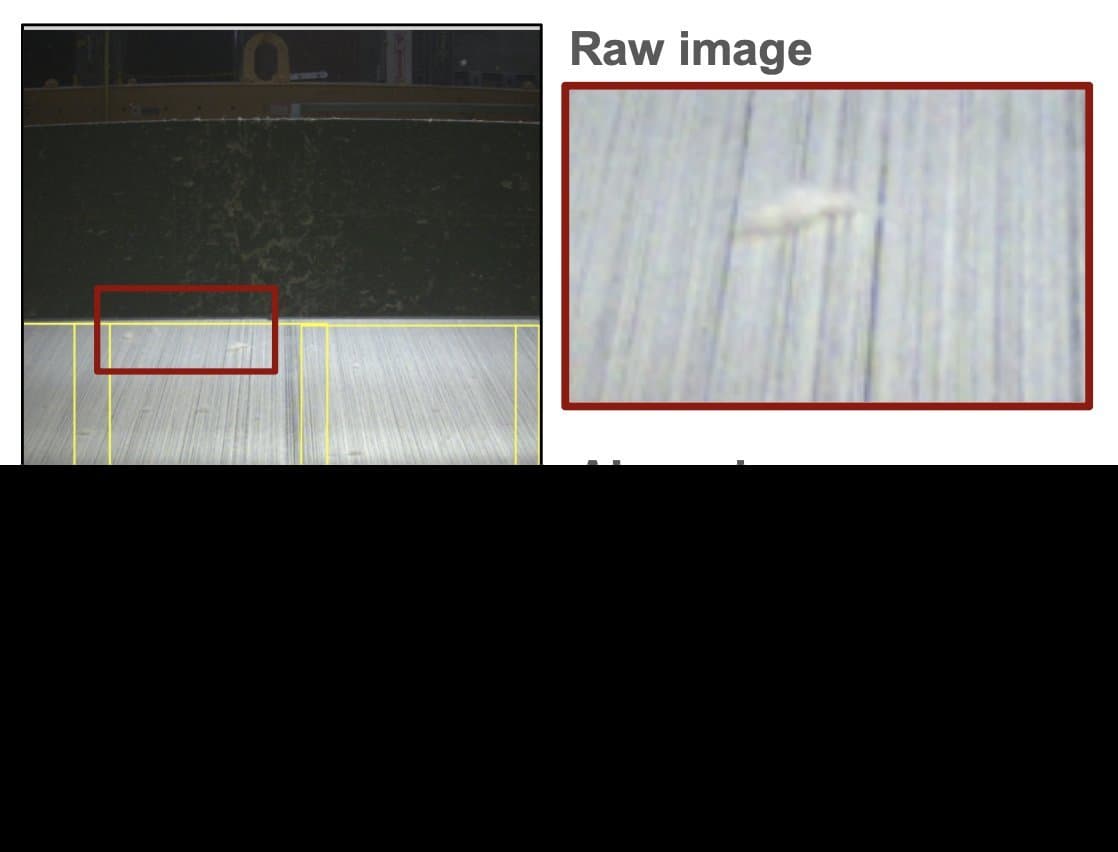 Textile Yarn Blobs and Tangle Inspection Textile Yarn Blobs and Tangle Inspection — Materials defect inspection example