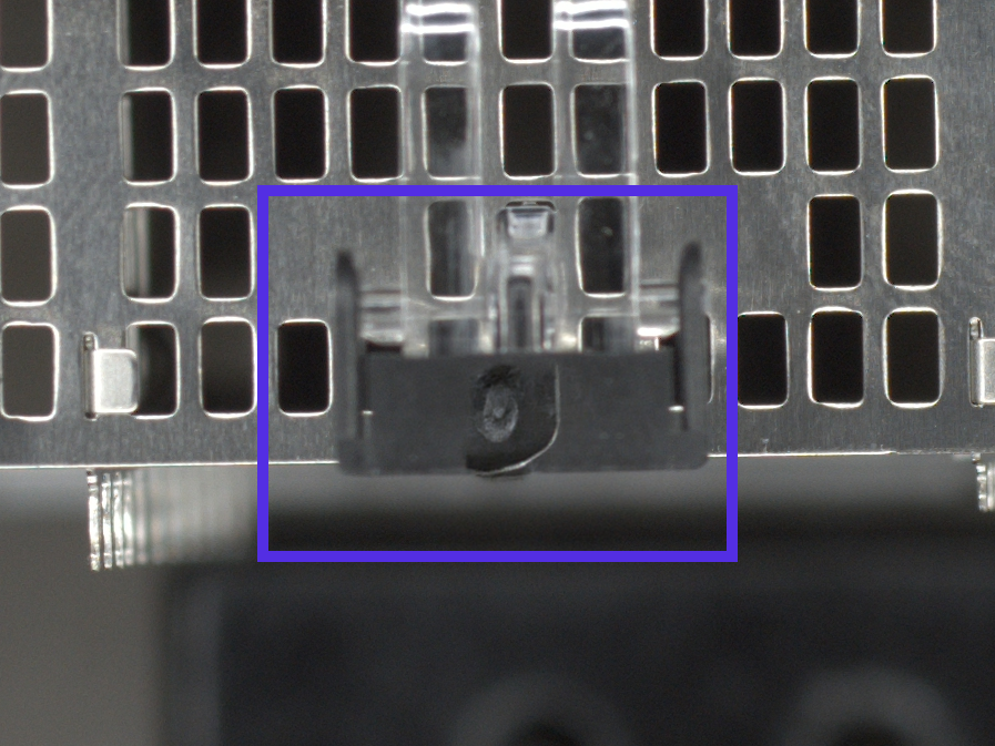 Synthetic dent on a high-density pin matrix connector
