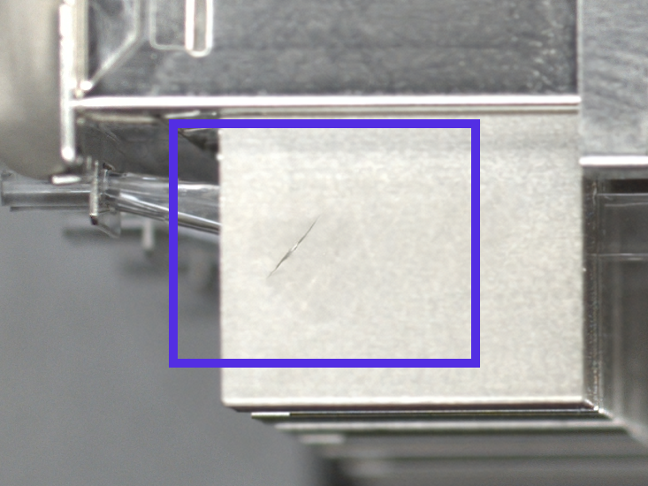 Synthetic scratch on a multi-wire header connector